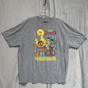 Sesame Street Shirt Mens 3XL All Good In The Neighborhood Cookie Monster Bert